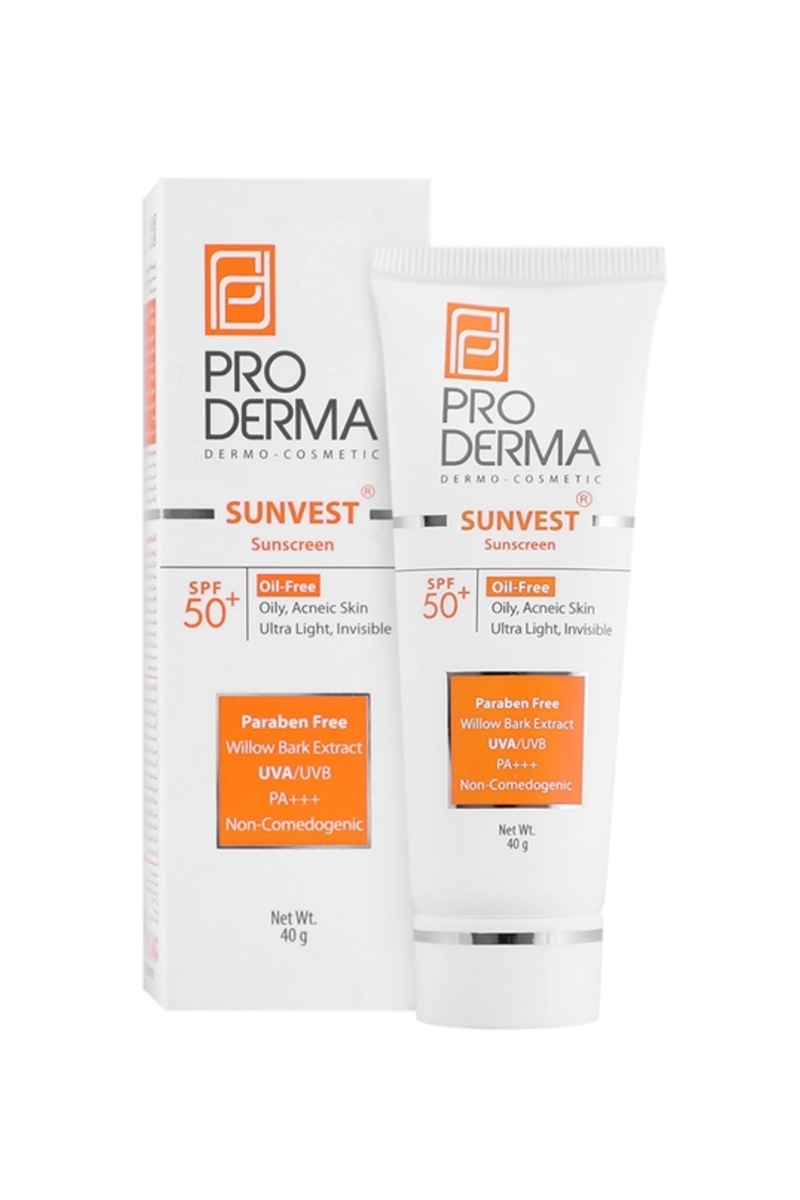 ضد آفتاب فاقد چربی پوست چرب SPF50 سان وست پرودرما - بی رنگ و رنگی